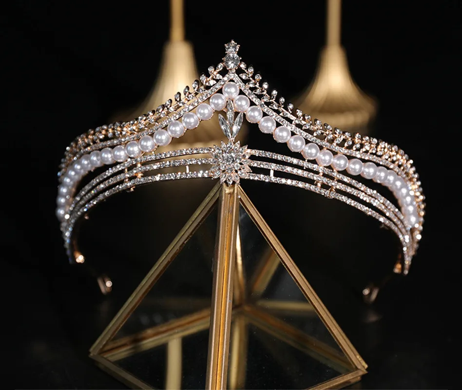 Bridal Crown Baroque Pearl High-end Luxury Headband