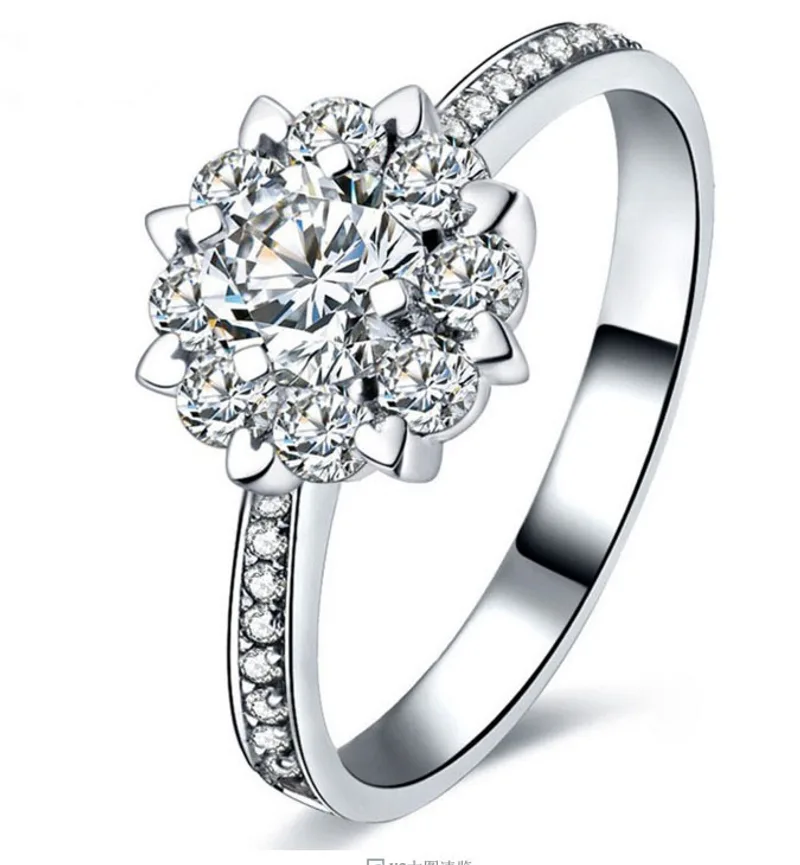 Micro Carat Engagement And Wedding Ring Female Proposal Ring 18K Gold Diamond Ring Zircon Bare Diamond