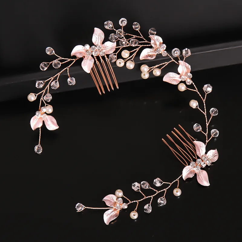 Handmade Leaf Twisted Flower Comb Headgear