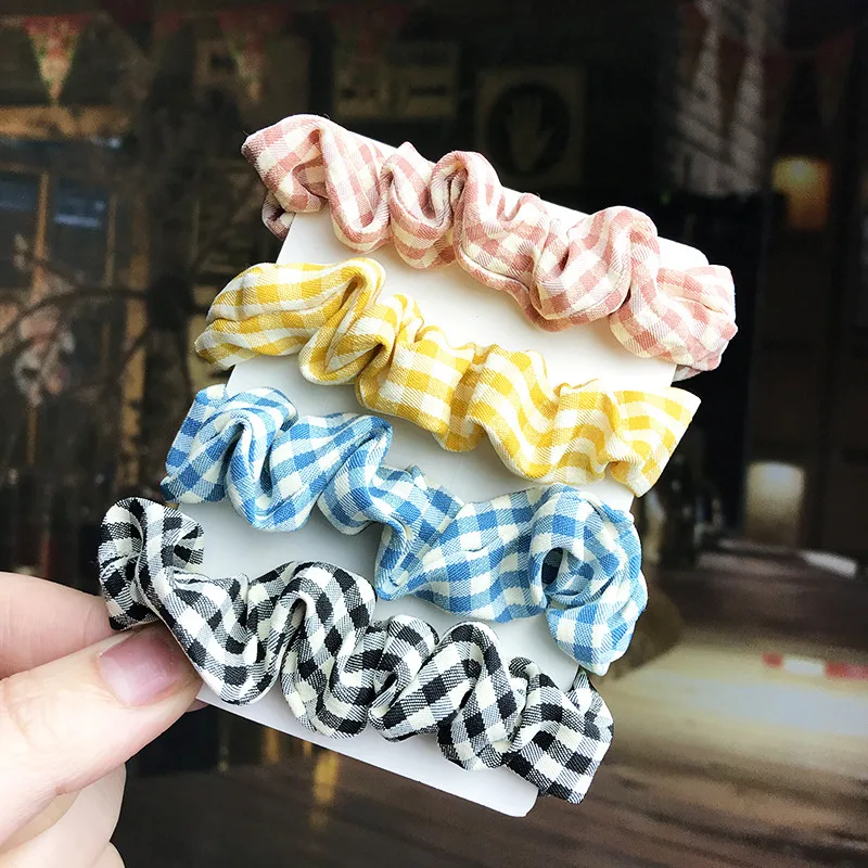 Large Intestine Hair Ring Color Cloth Art Hair Rope Female Korean Forest Net Red Small Intestine Rubber Band Female Hair Rope