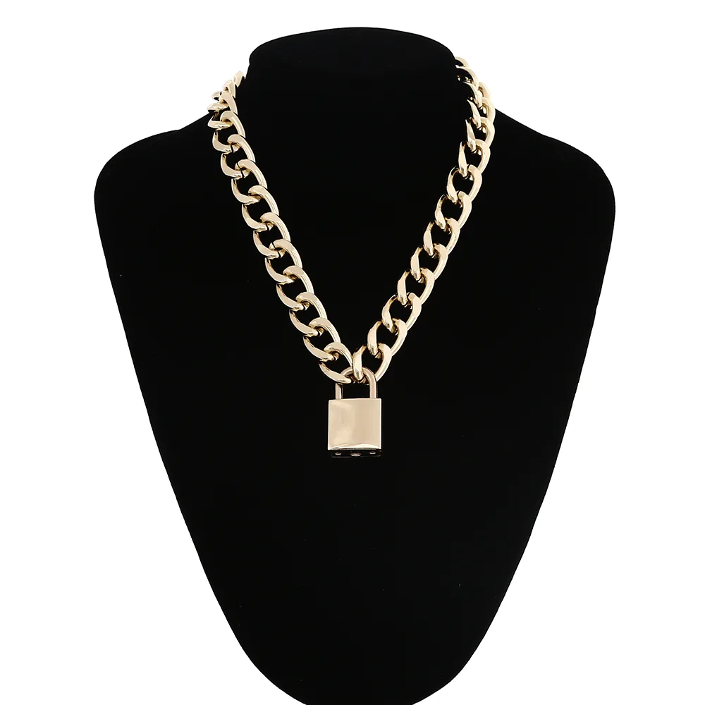 Rolling Hip-Hop Lock With Key Exquisite Necklace