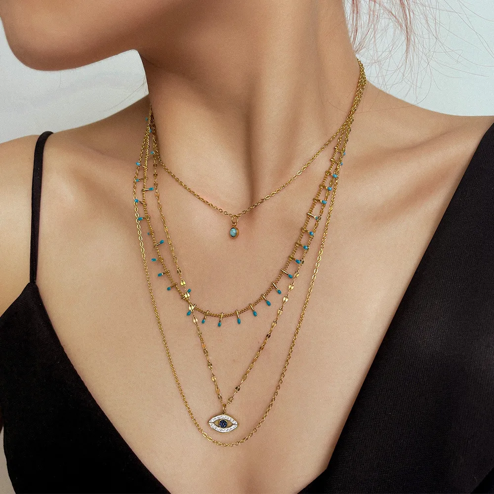 Four-layer Niche Design Non-collision Jewelry Necklace
