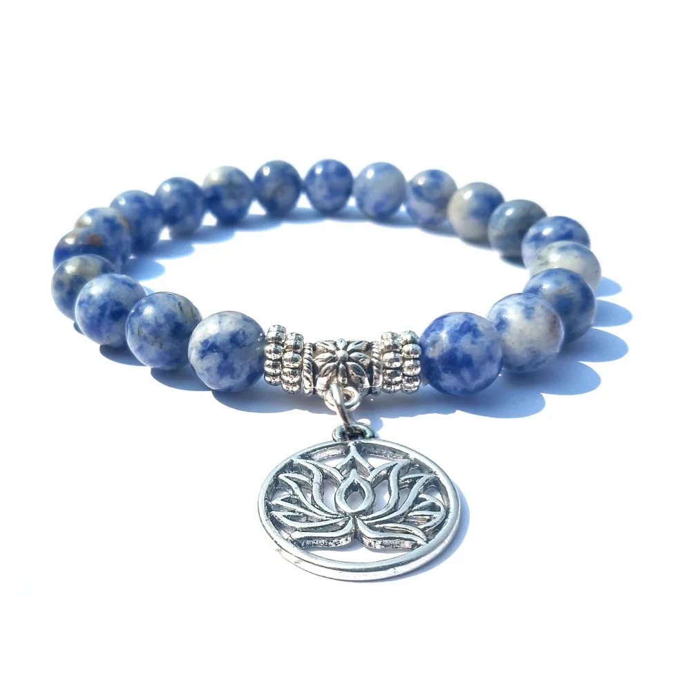 White Point Blue Energy Stone Bracelet