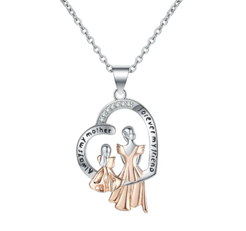 Creative Heart-shaped Necklace In Two Colors