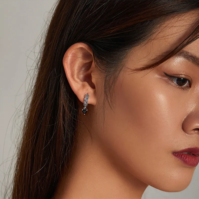 Simple Fashion Night Rose Sterling Silver Female Earrings