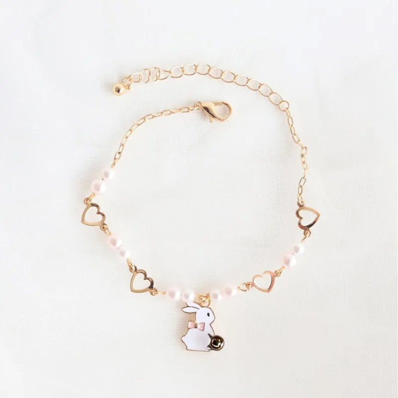 Ladies Flower Bunny Cat Leaf Bracelet