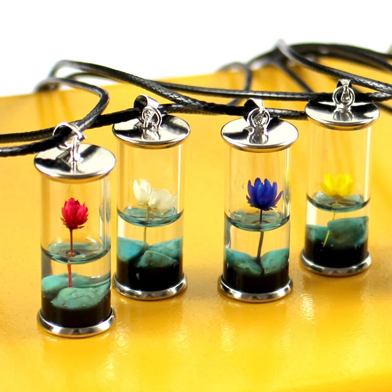 Necklace Women's Glass Wishing Bottle Creative Resin Jewelry