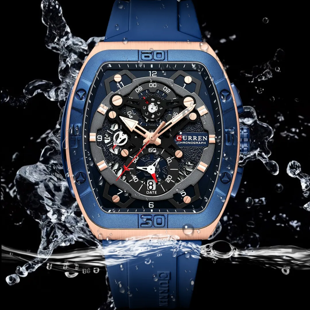 Cairen Unisex Six-Hand Quartz Watch Sporty Style Multi-Function Water-Resistant