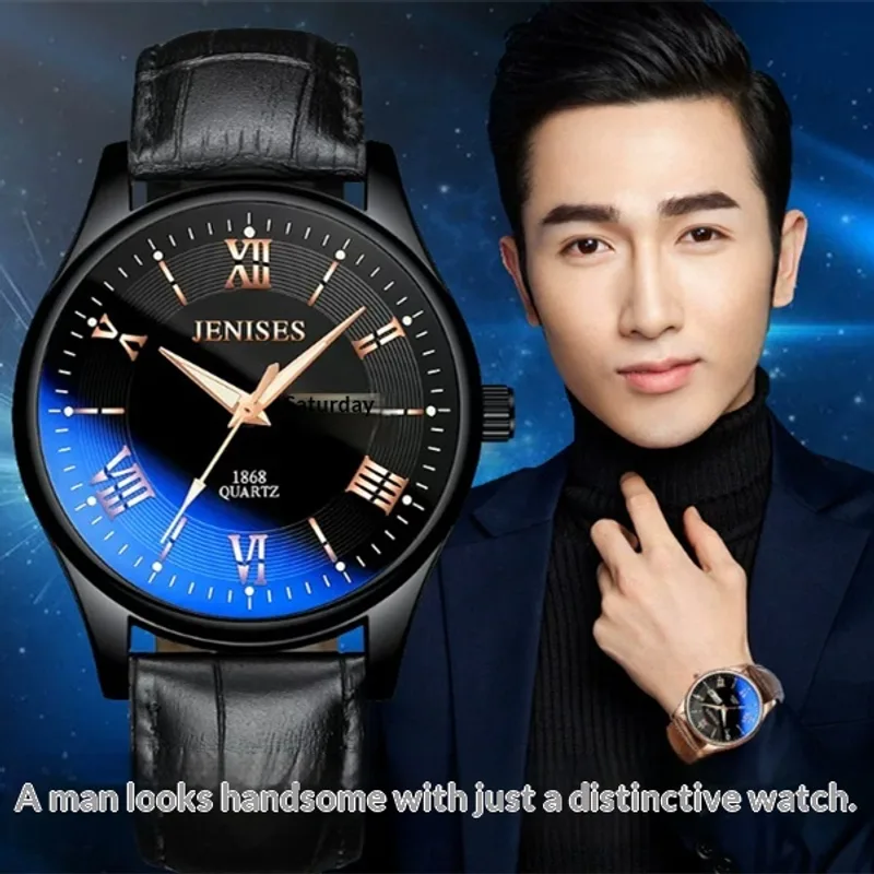 Men's Watch Student Watch Sports Watch Quartz Ultra-thin Waterproof Trendy Luminous Display