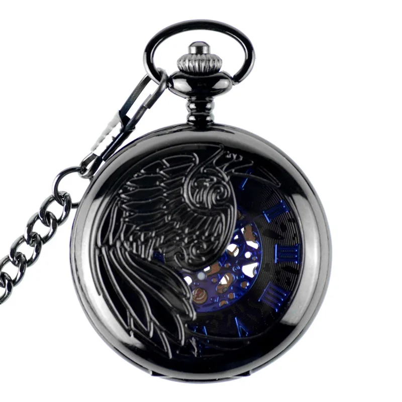 Vintage flip openwork necklace pocket watch