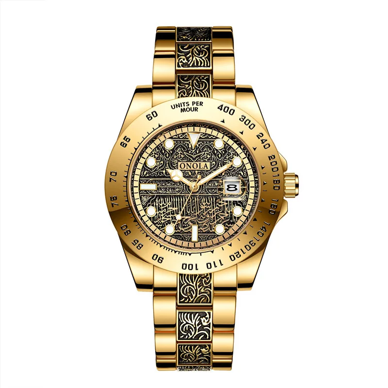 Men's steel band quartz watch
