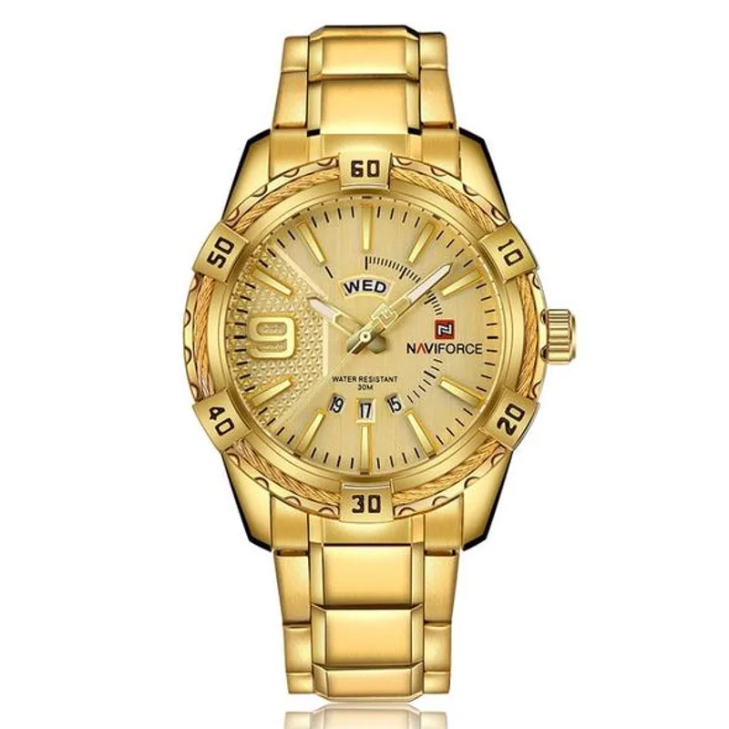NAVIFORCE collar 9117 men's quartz watch with weekday leisure waterproof pointer watch