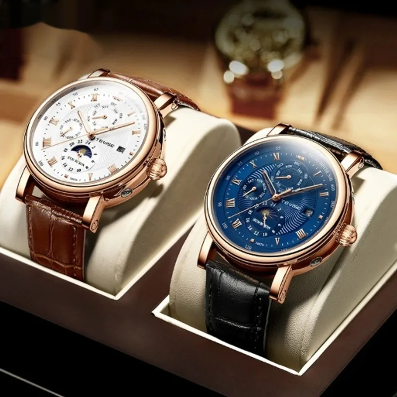 Men's Thin Calendar Large Dial Mechanical Watch