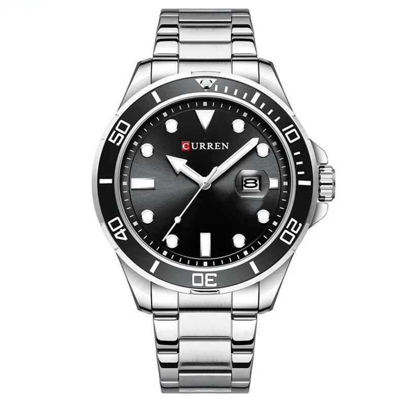 Men's large dial calendar watch