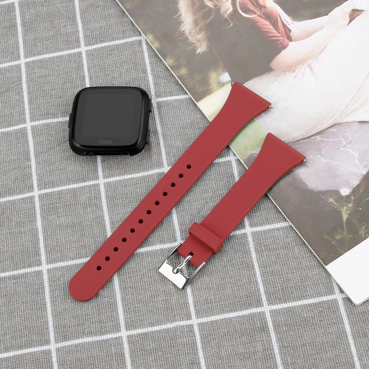 Silicone Strap Smart Watch Shrink Silicone Solid Color Watch Band