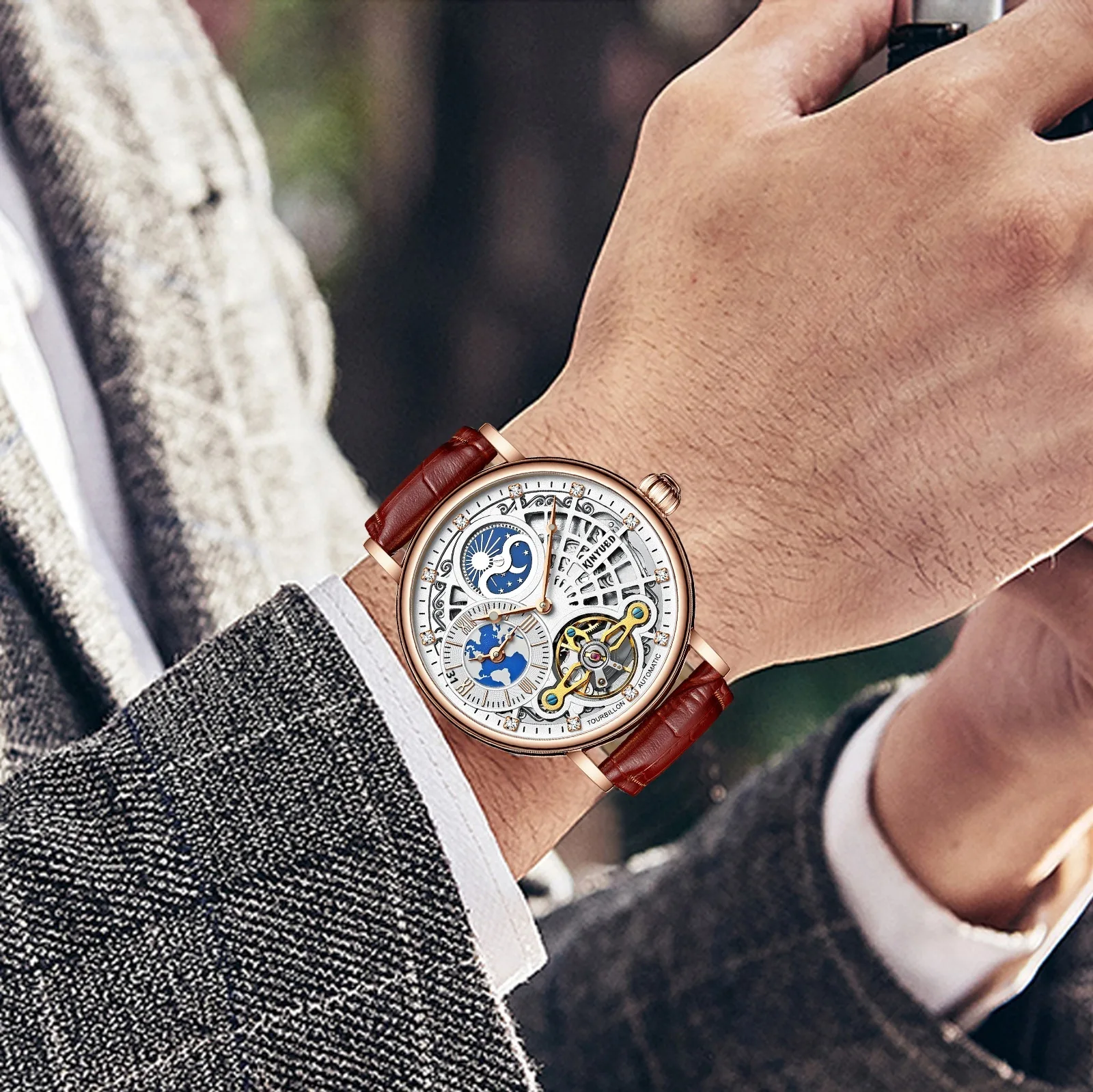 Automatic Hollow Mechanical Star Men's Watch
