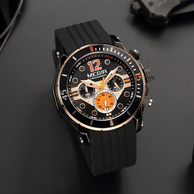 Multifunctional Timing Luminous Waterproof Silicone Sports Watch