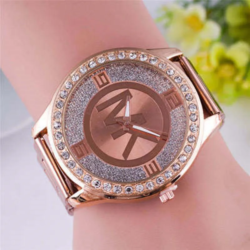 Alloy Diamond Fashion Trend Steel Band Men's Watch