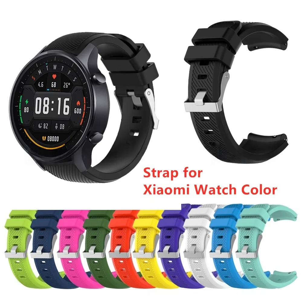 Twill Solid Color Silicone Replacement Watch Strap