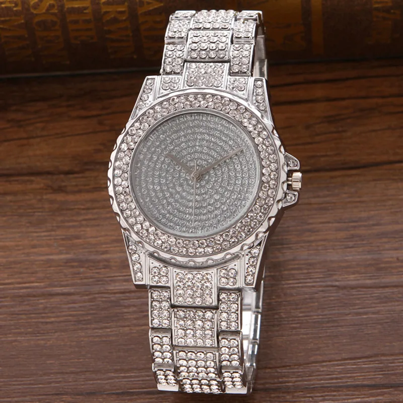 Full Diamond Steel Band Full Sky Star Diamond Alloy Watch