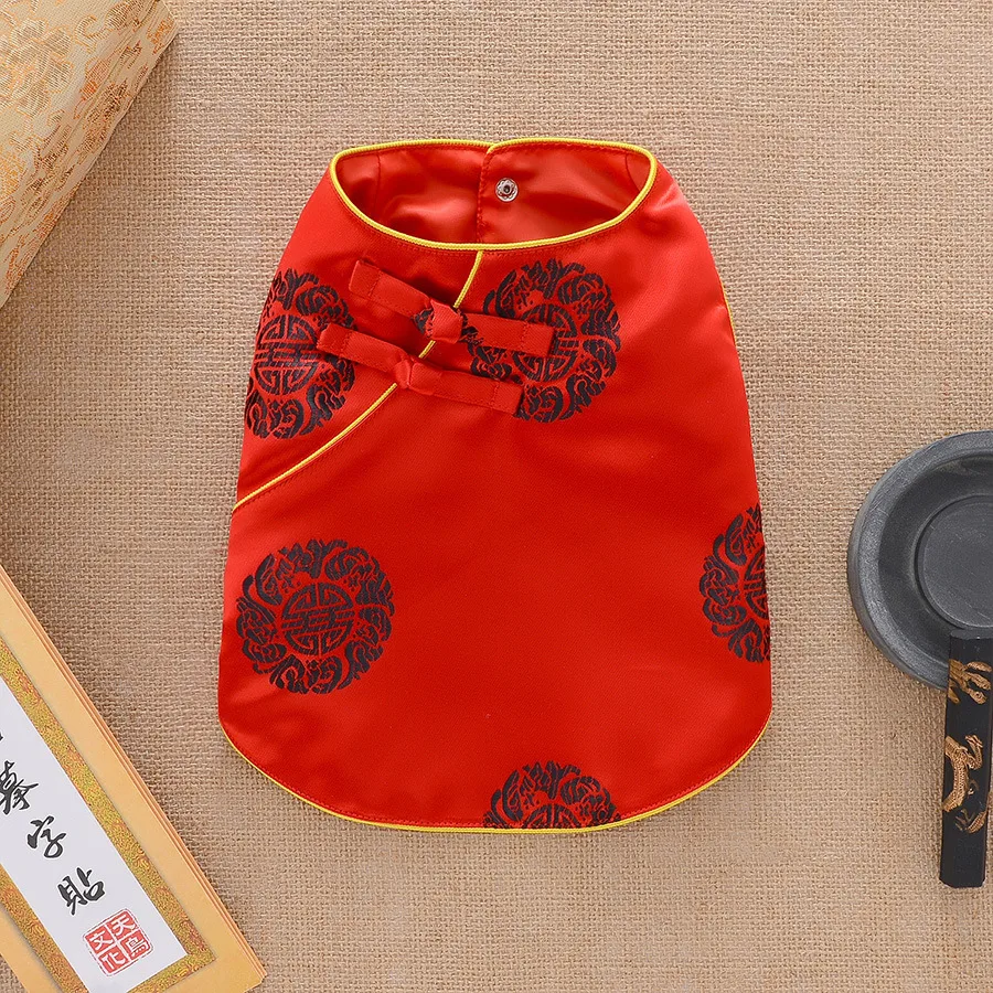 Dog Clothes Winter Thicken Warm Tang Suit