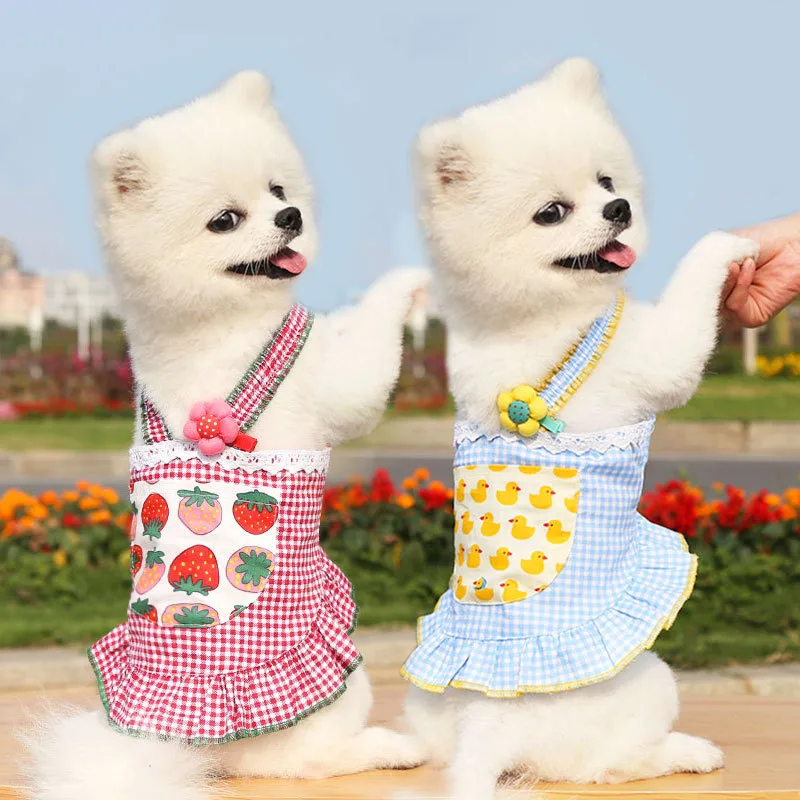 Pet Thin Clothes Cat Suspender Skirt