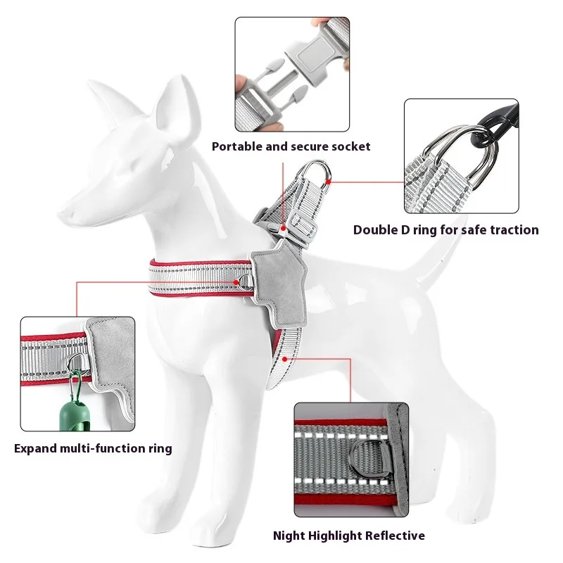 Dog Breast Strap Hand Holding Rope Vest-style Dog Walking Pet Collar