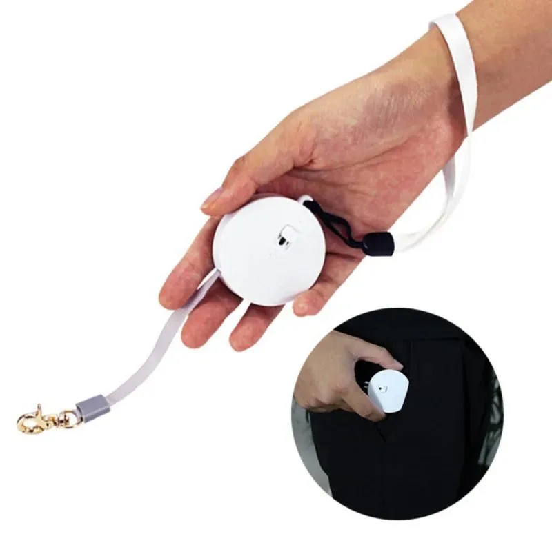 Outdoor Pet Automatic Retractable Mini Dog Leash Belt Puppy Walking Nylon Traction Walking Rope Flat Rope Pet Supplies