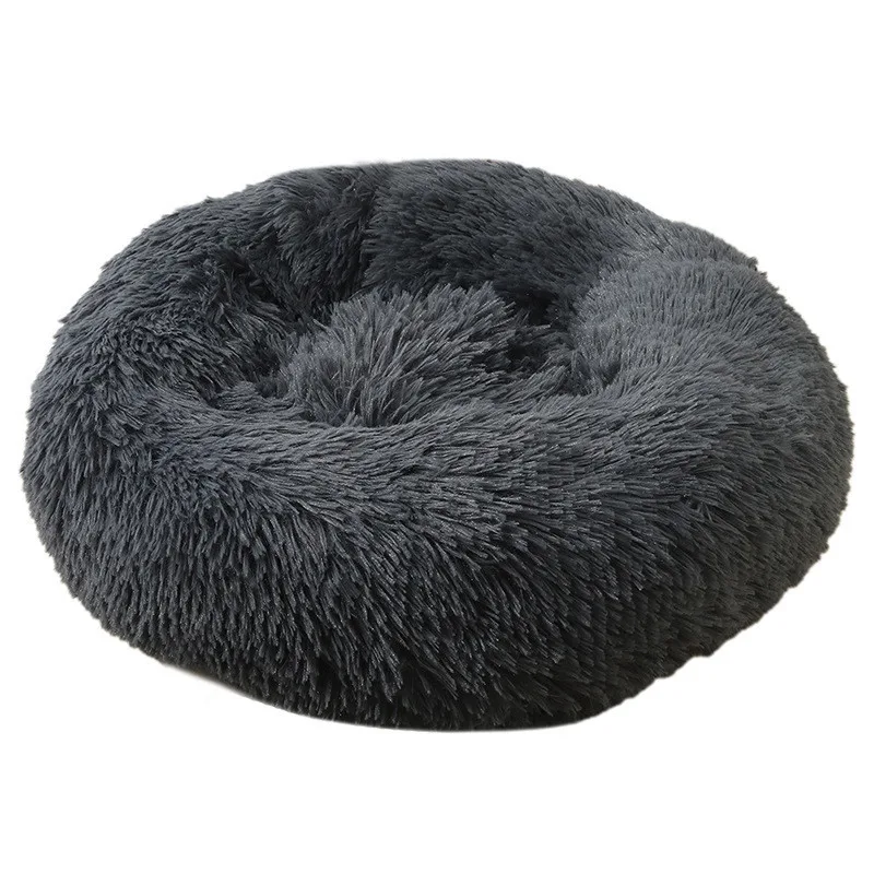 Super Soft Plush Round Removable And Washable Cushion Winter Pet Supplies