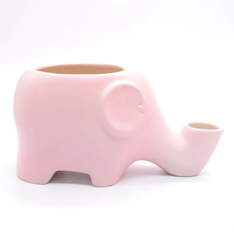 Ceramic Elephant Drinking Fountain Cat Bowl