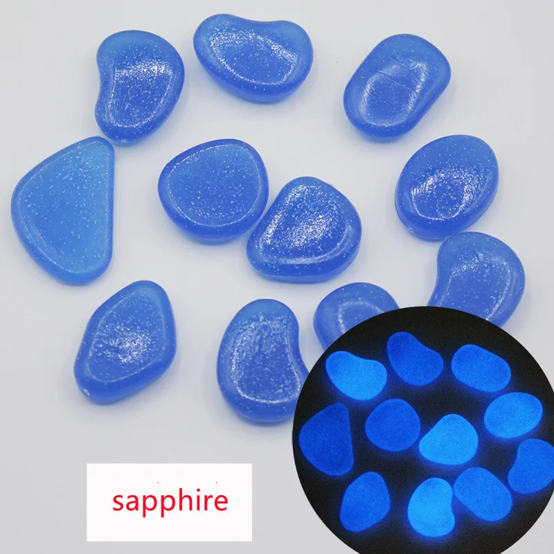 Garden aquarium luminous stone Artificial fluorite fluorescent luminous pebbles