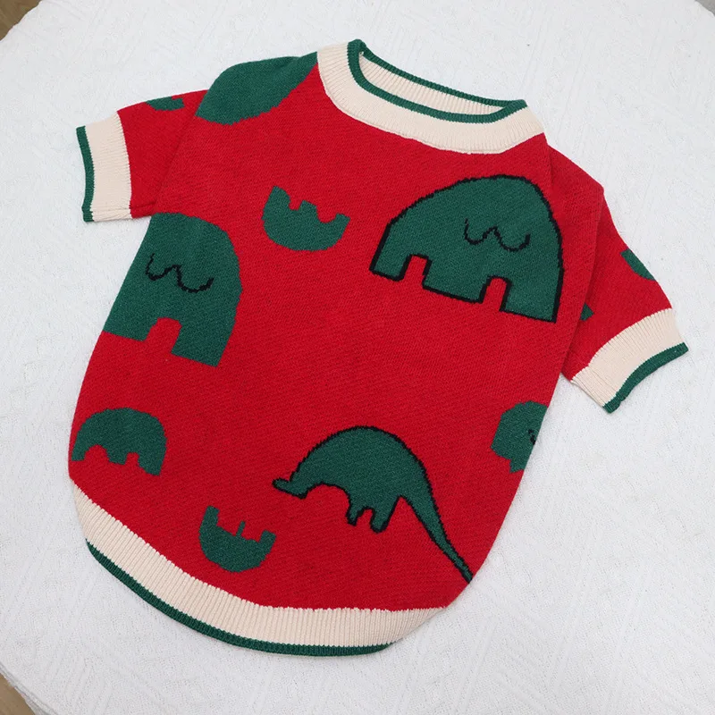Sweater Elephant Cartoon Short Fat Dog