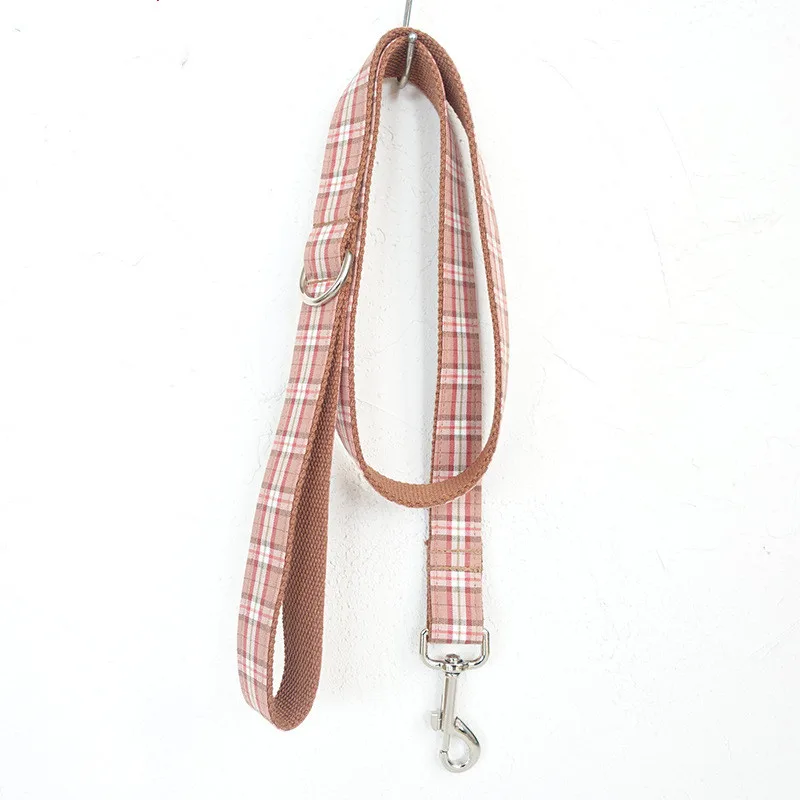 Pet leash, comfortable personality plaid dog chain