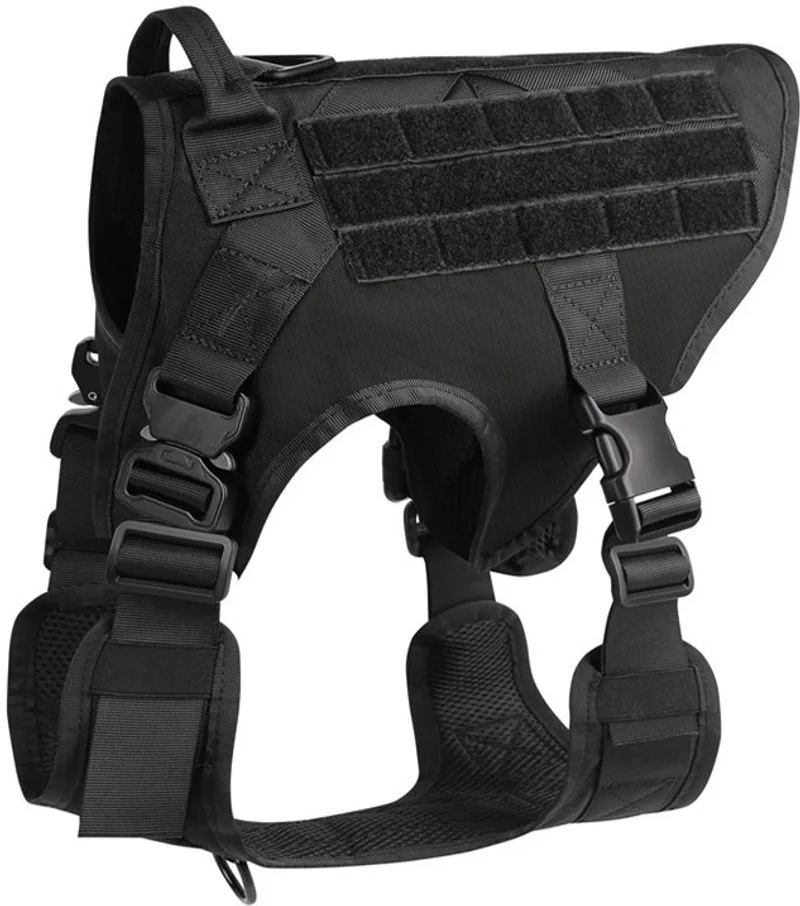 Tactical Dog Seat Belts, Military Adjustable Vest Seat Belts German Shepherd S Tension Free Metal Double Hook Seat Belts Labrador In Training Walking