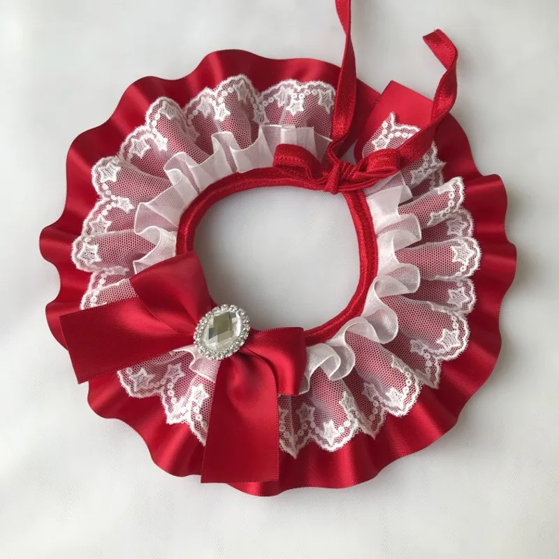 Handmade Custom Ribbon Cat Bib Collar Necklace