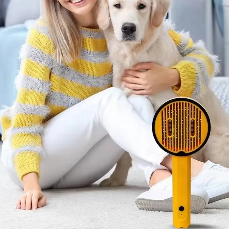 Pet Comb USB Rechargeable UV Sterilization Pet Comb Cleaning Beauty For Cats And Dogs