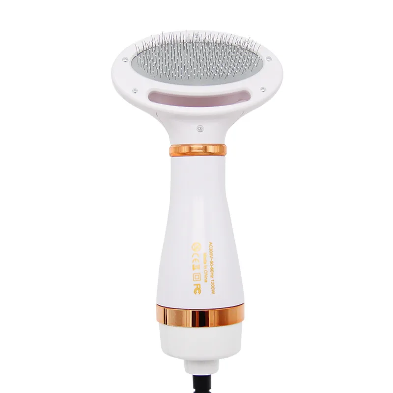 Two-in-one Pet Hot Air Comb Dog Cat Hair Comb Pet Electric Beauty Comb Hair Dryer One-click Hair Removal