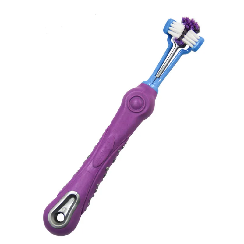Three Sided Pet Toothbrush Dog Brush Bad Breath Tartar Teeth Care