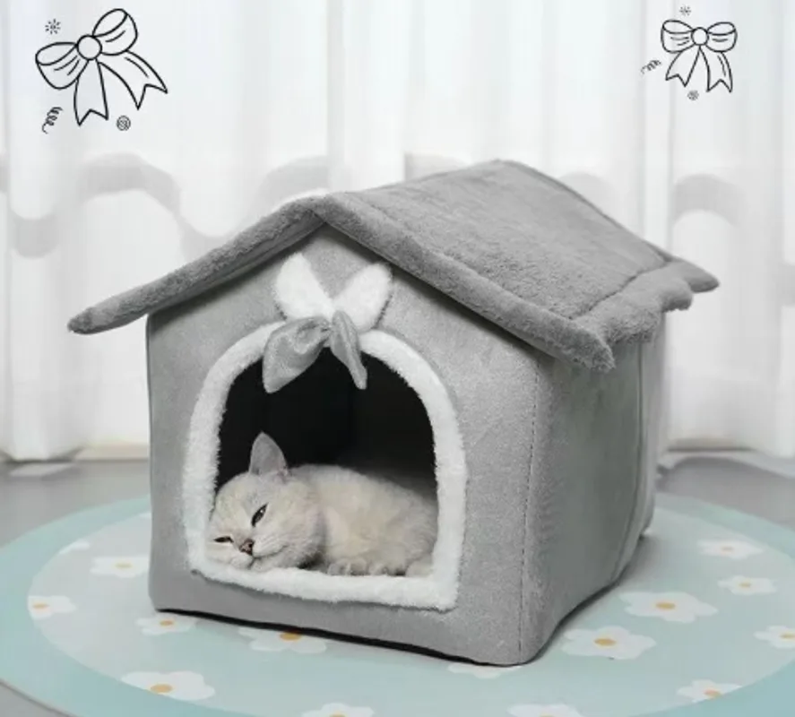House Type Winter Warm Small Dog Rabbit Doghouse Cathouse