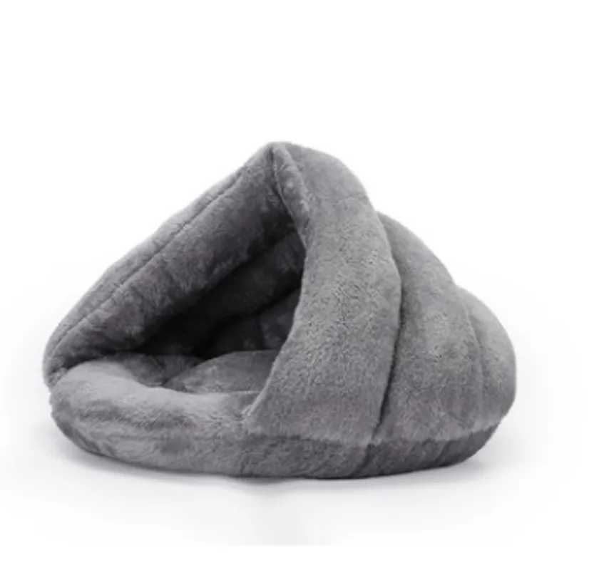 Arctic Velvet Triangle Nest Dog Nest Semi Closed Warm Pet Nest Bed In Winter