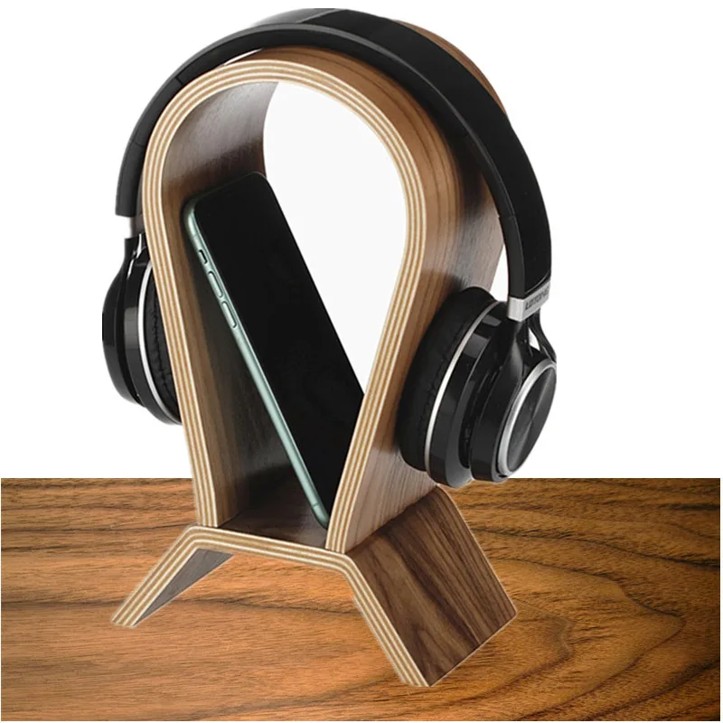 All Solid Wood Headphone Stand Head-mounted