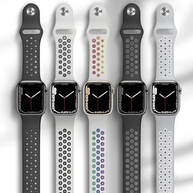 Sports Cave Rainbow Liquid Silicone Watch Strap