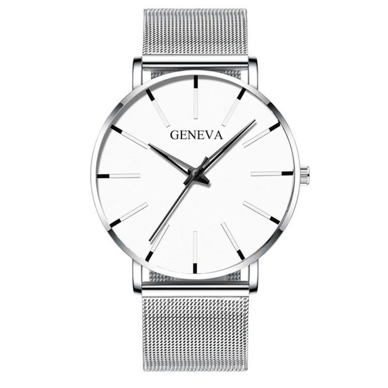Fashion Men's Quartz Watch Mesh Strap Simple Casual Watch Wholesale Business Watch