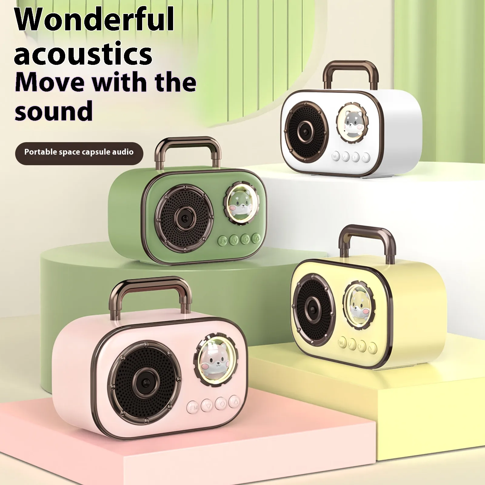 Portable Retro Bluetooth Audio Small Portable Home
