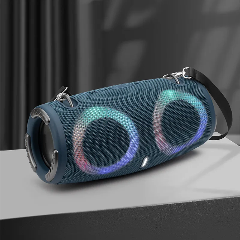 War Drum Three-generation Bluetooth Speaker With RGB Colored Lights Outdoor Portable Waterproof