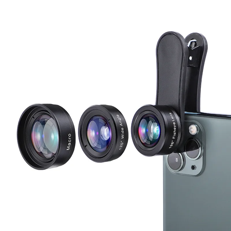 Mobile Phone Lens Three-in-one Wide-angle Macro Fisheye