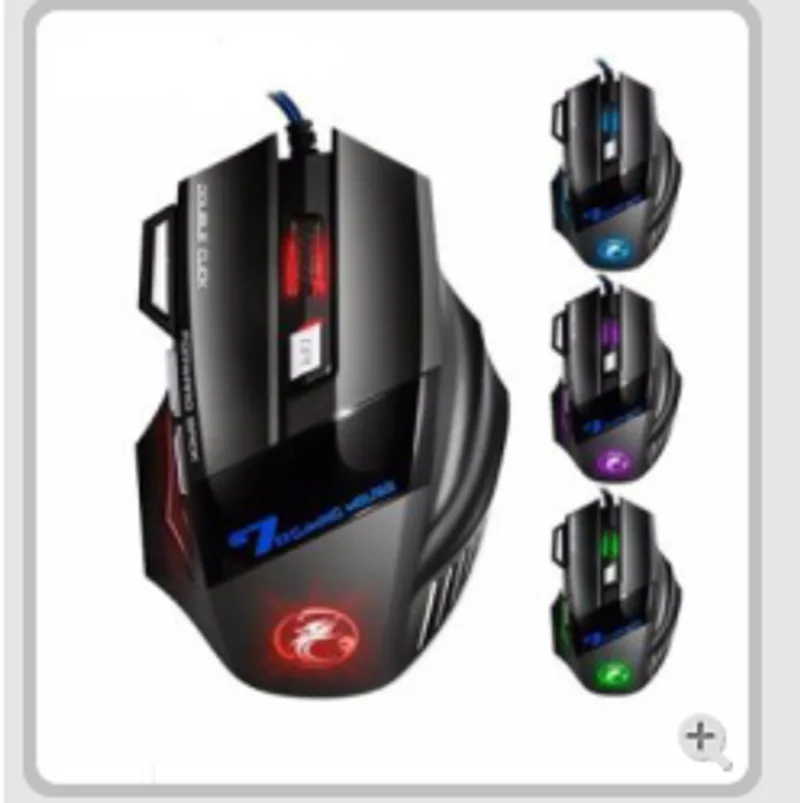 Colorful breathing light gaming chicken game mouse