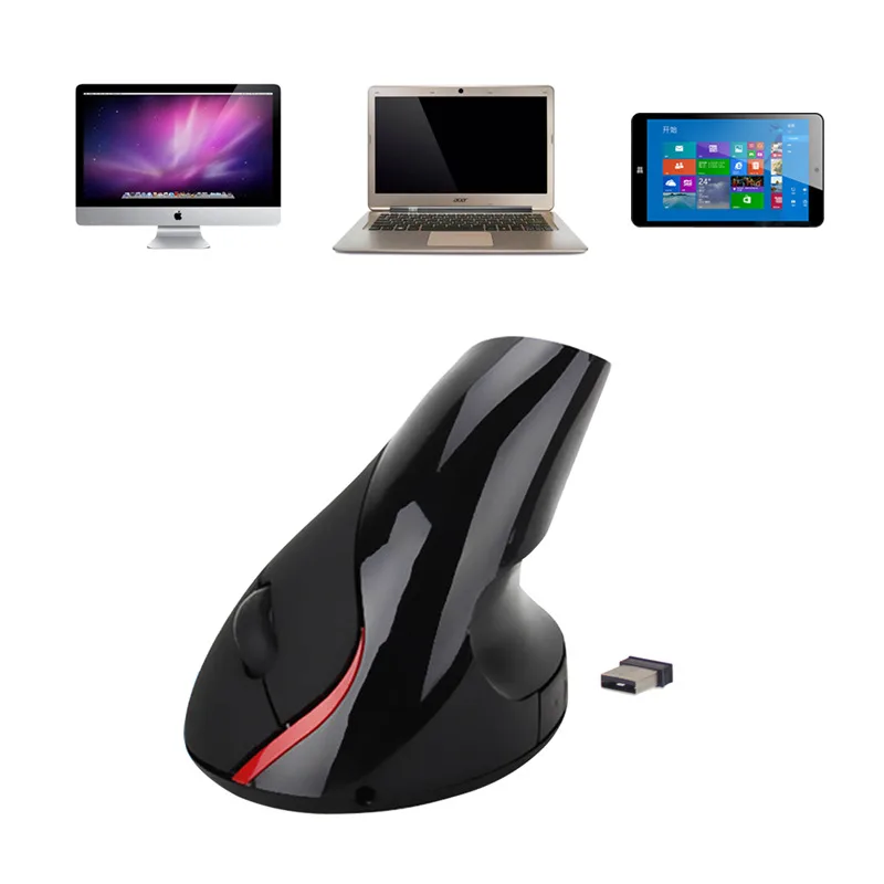 Wireless Vertical Rechargeable Battery Mouse Ergonomic Grip Mouse