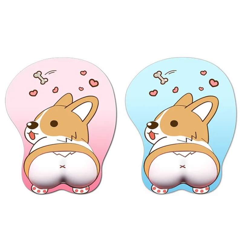 Keji dog mouse pad dog wrist pad cartoon creative pattern girl Keji PP silicone wristband