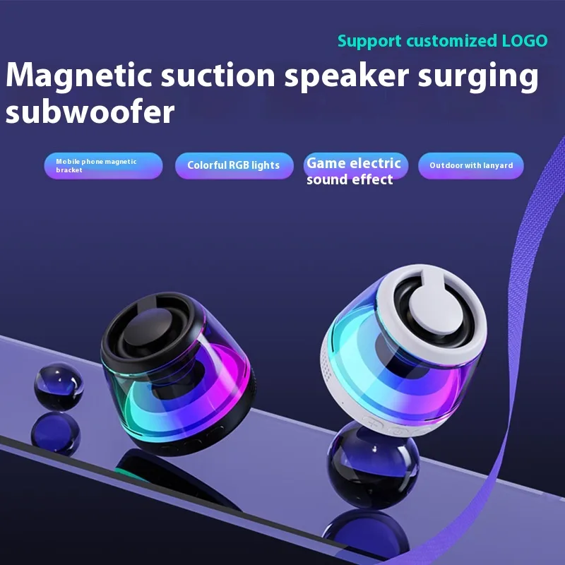 Portable Wireless Sound Ambience Light Bluetooth Magnetic Mini Speaker